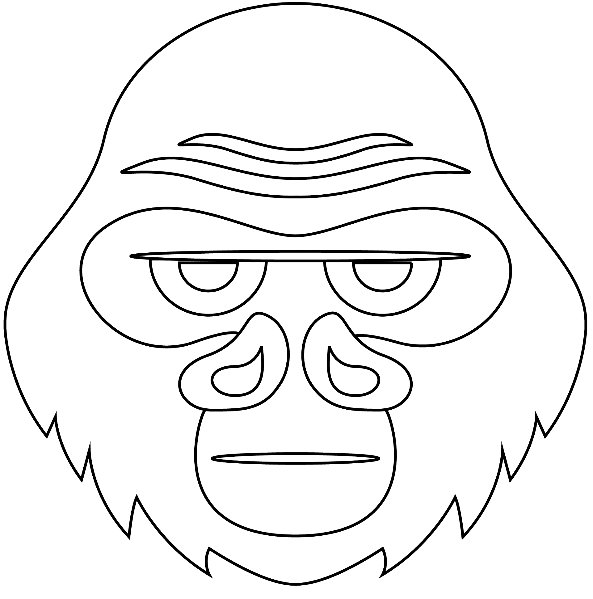 Desenho de Macacos para colorir e imprimir: número 22