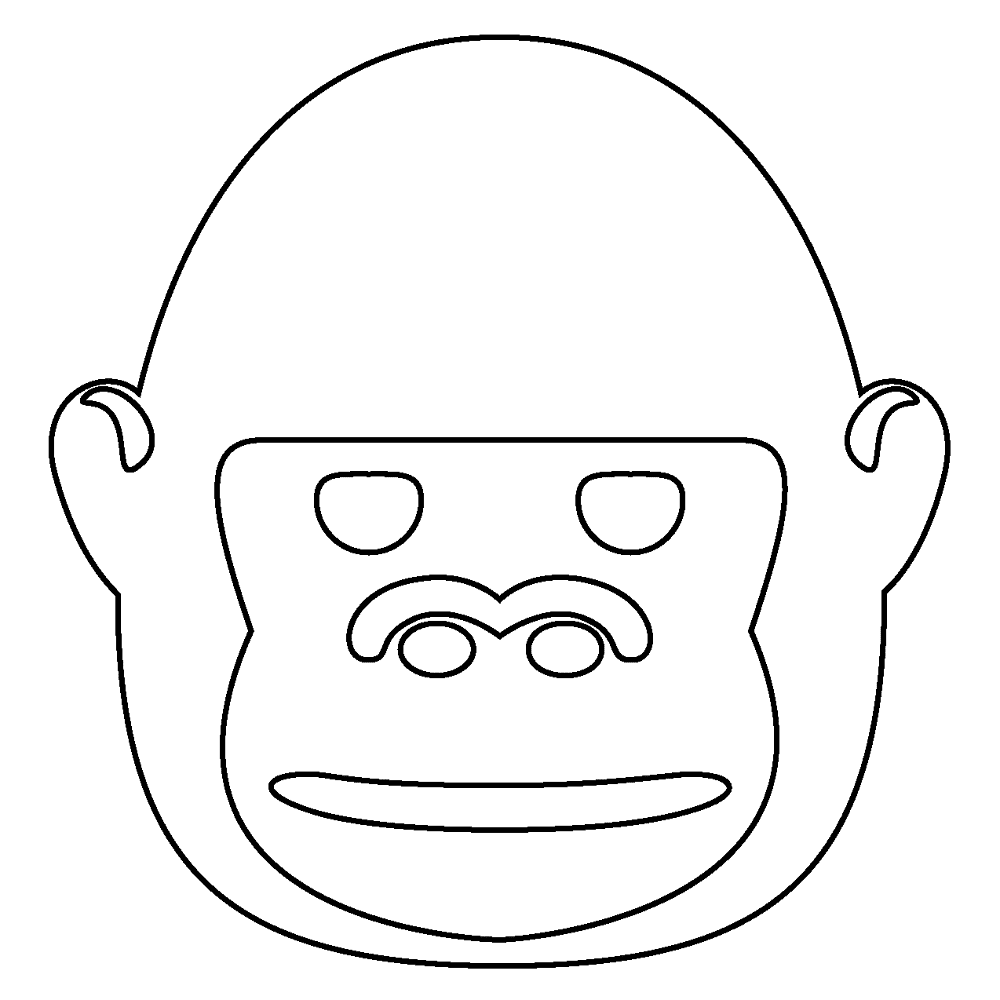 Desenho de Macacos para colorir e imprimir: número 23