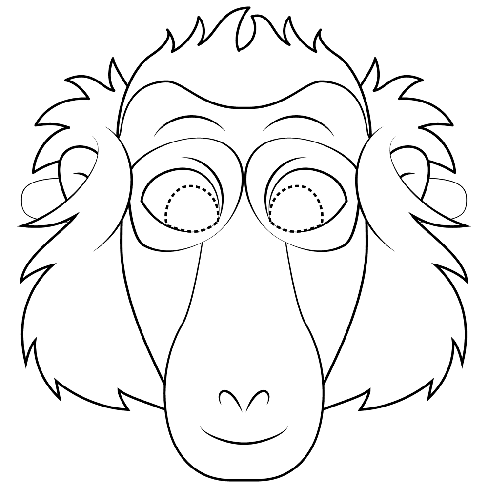Desenho de Macacos para colorir e imprimir: número 40