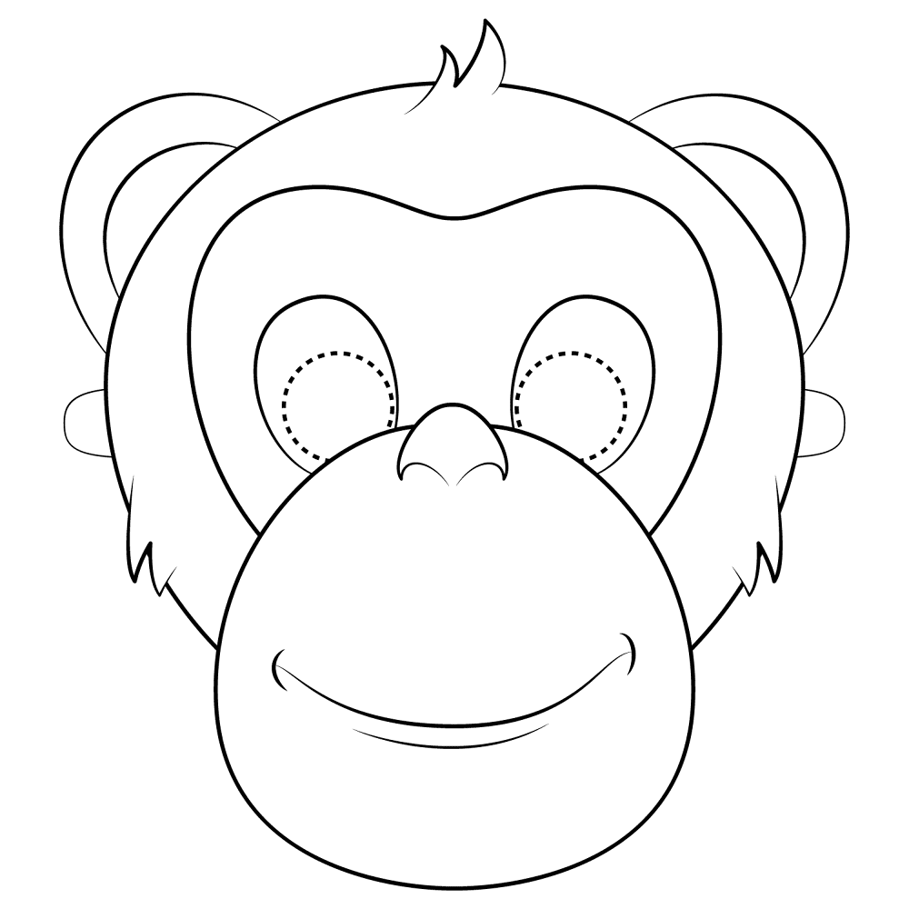 Desenho de Macacos para colorir