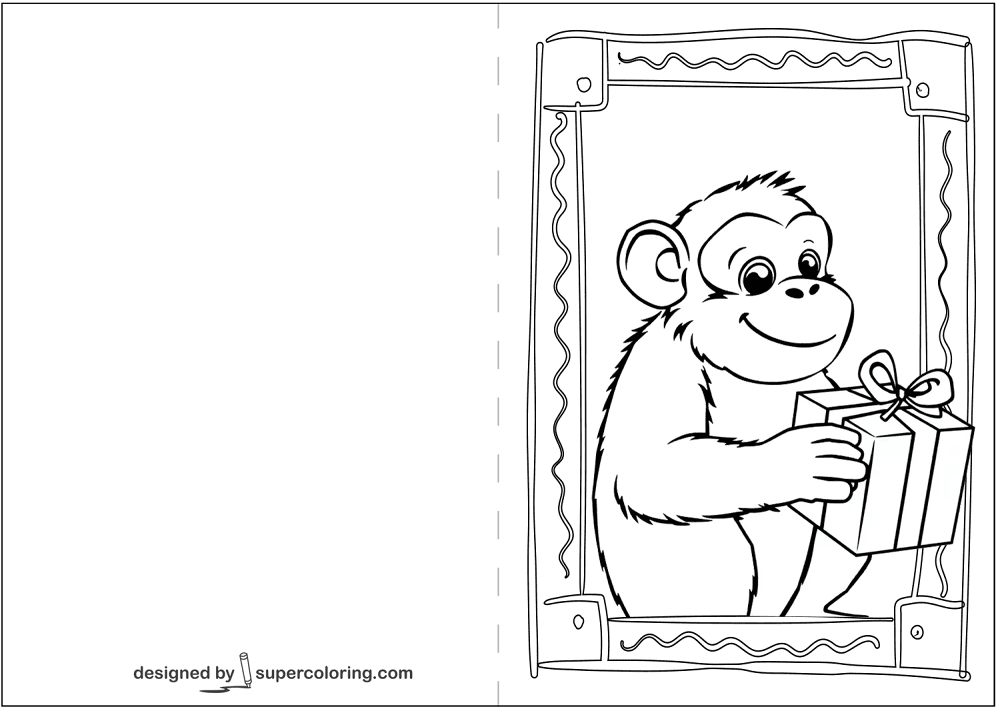 Desenho de Macacos para colorir
