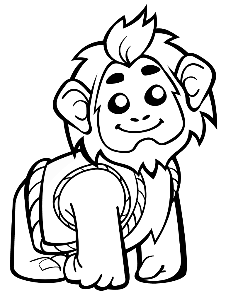 Desenho de Macacos para colorir