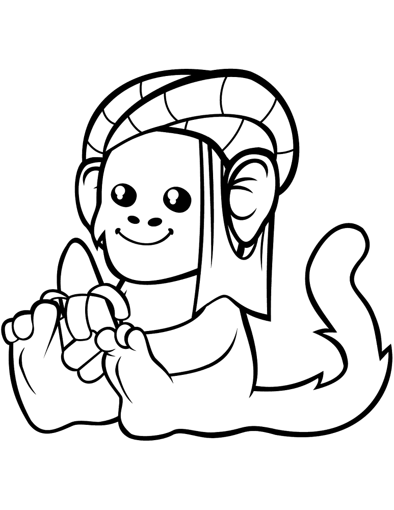 Desenho de Macacos para colorir