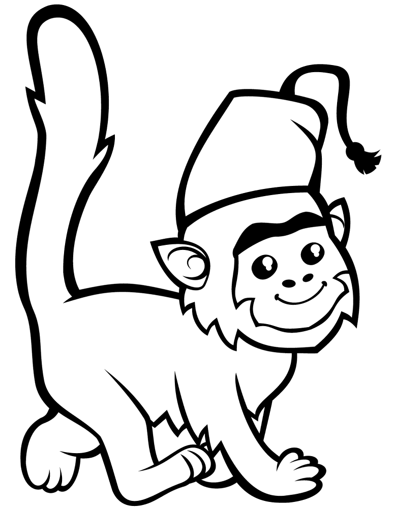 Desenho de Macacos para colorir