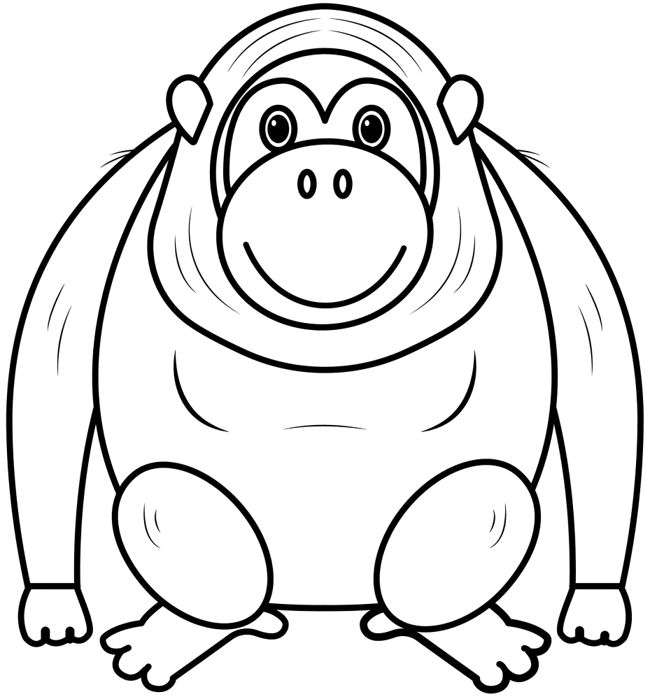 Desenho de Macacos para colorir