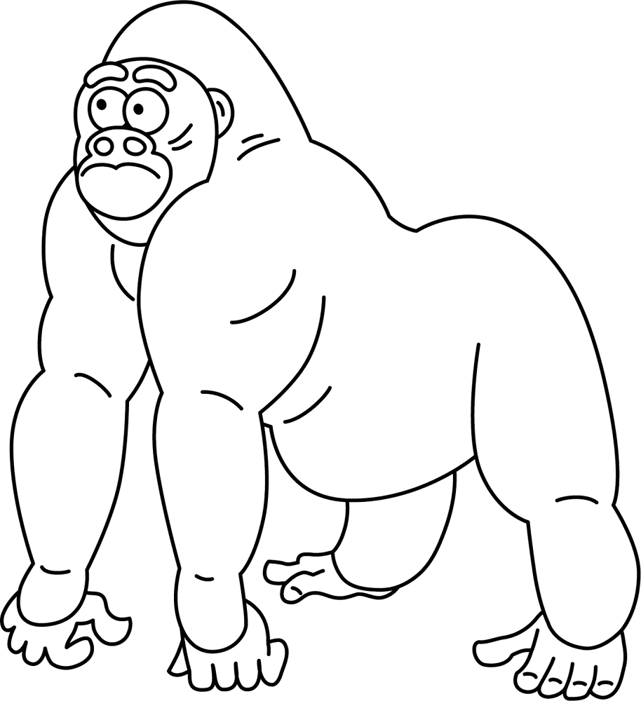 Desenho de Macacos para colorir