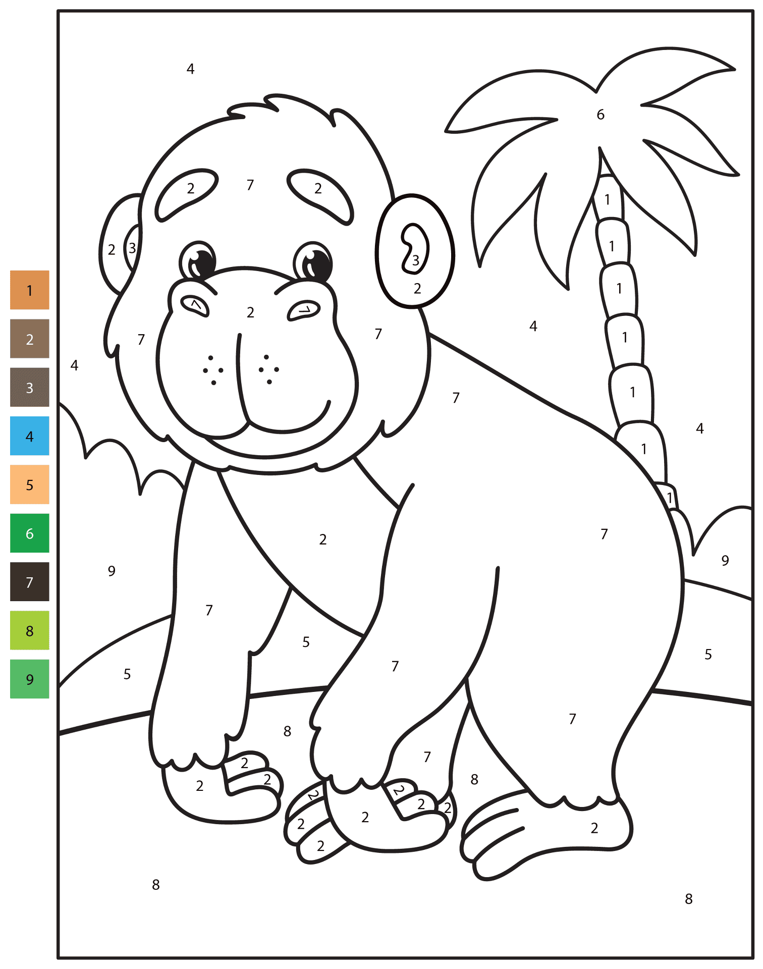 Desenho de Macacos para colorir