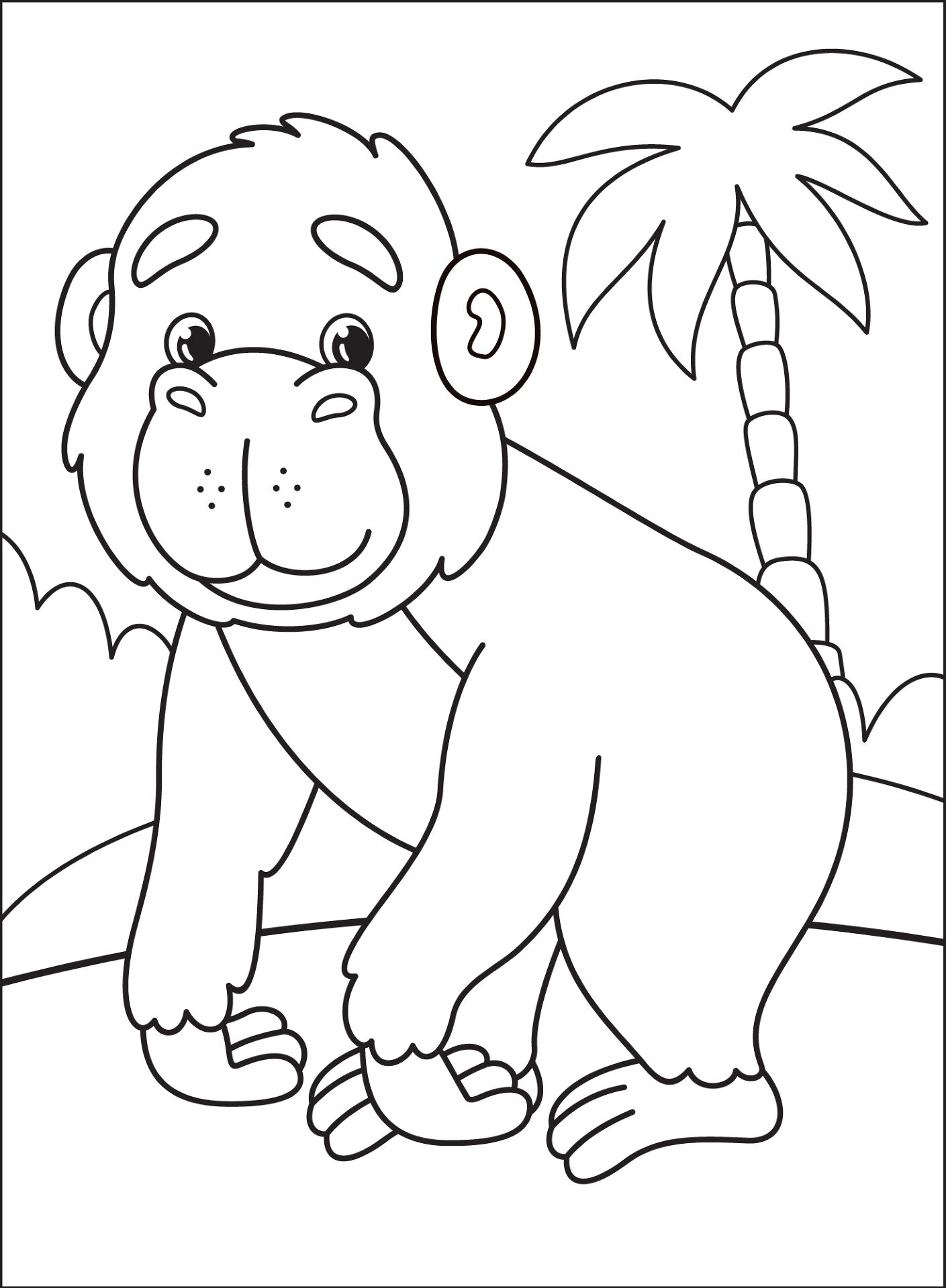 Desenho de Macacos para colorir