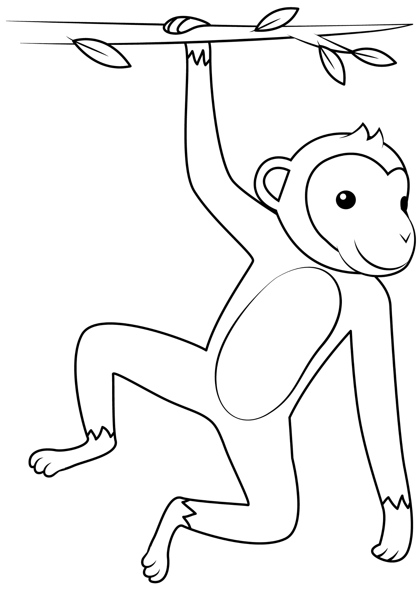 Desenho de Macacos para colorir