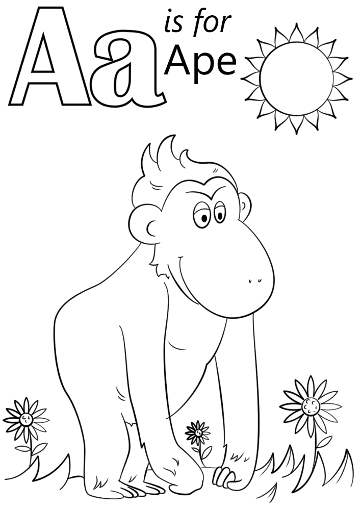 Desenho de Macacos para colorir