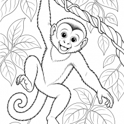 Desenho de Macacos para colorir