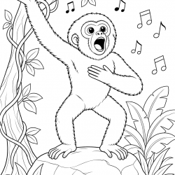 Desenho de Macacos para colorir