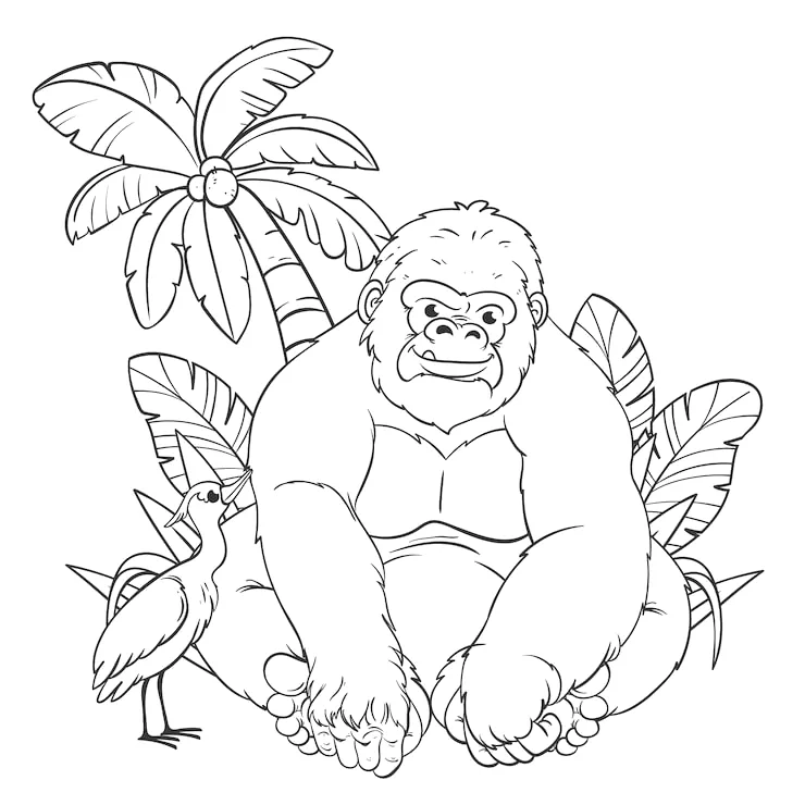 Desenho de Macacos para colorir