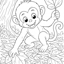 Desenho de Macacos para colorir