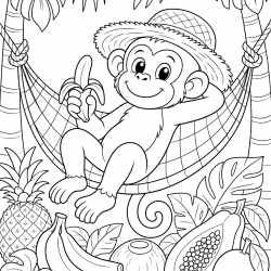 Desenho de Macacos para colorir