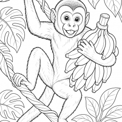 Desenho de Macacos para colorir