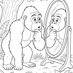 Desenho de Macacos para colorir