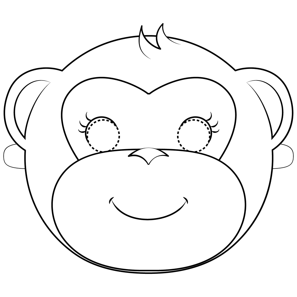 Desenho de Macacos para colorir
