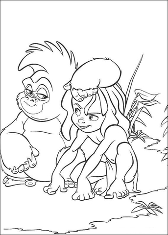 Desenho de Macacos para colorir