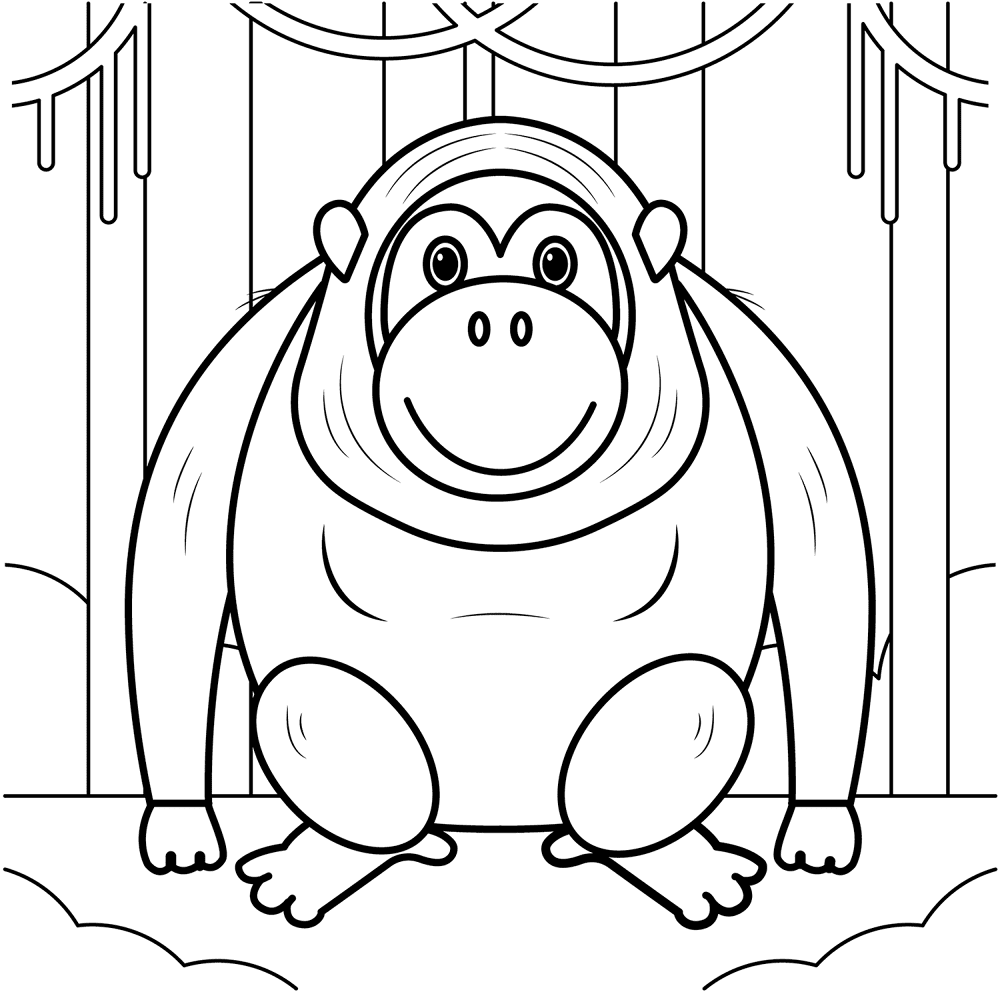 Desenho de Macacos para colorir