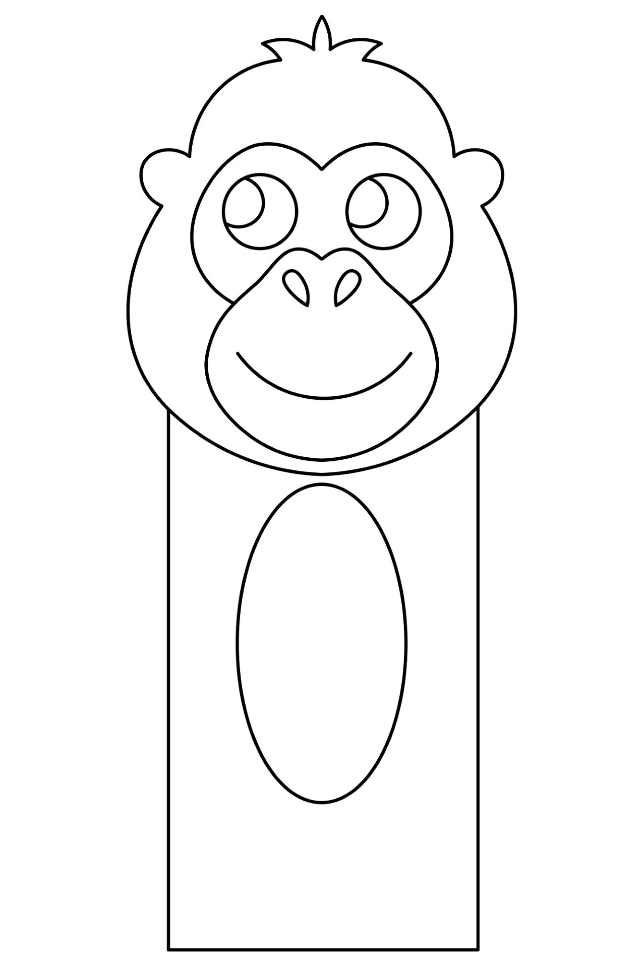 Desenho de Macacos para colorir