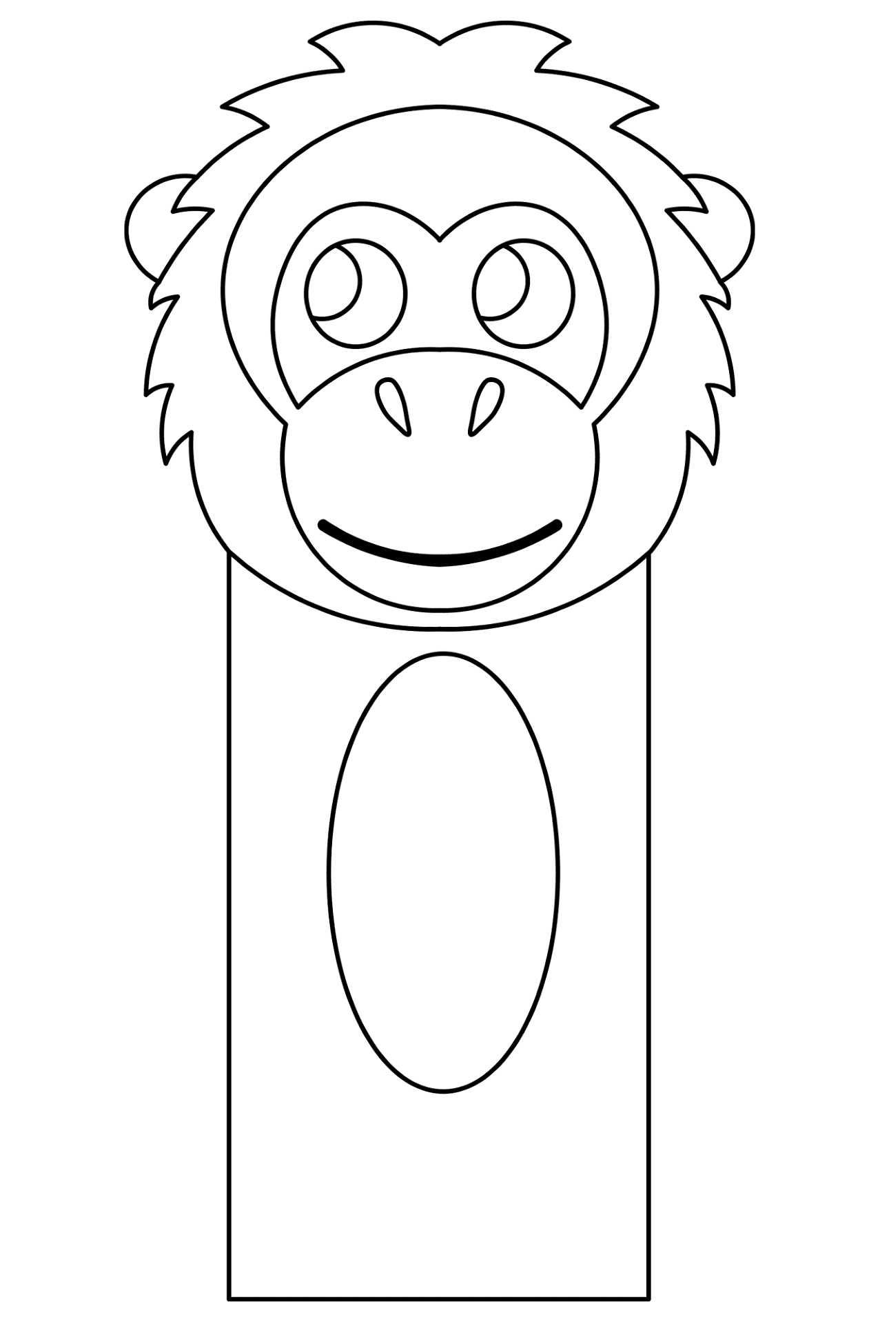Desenho de Macacos para colorir