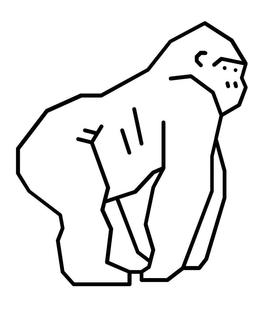 Desenho de Macacos para colorir