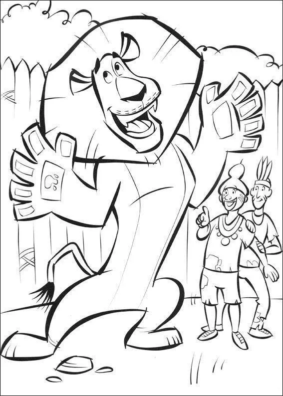 Desenho de Madagascar para colorir e imprimir: número 6