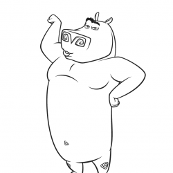 Desenho de Madagascar para colorir e imprimir: número 10
