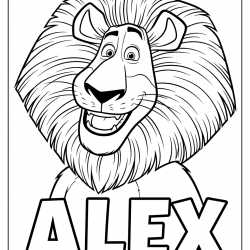 Desenho de Madagascar para colorir e imprimir: número 21