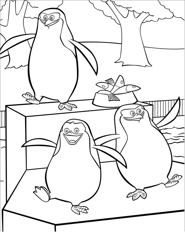 Desenho de Madagascar para colorir e imprimir: número 22