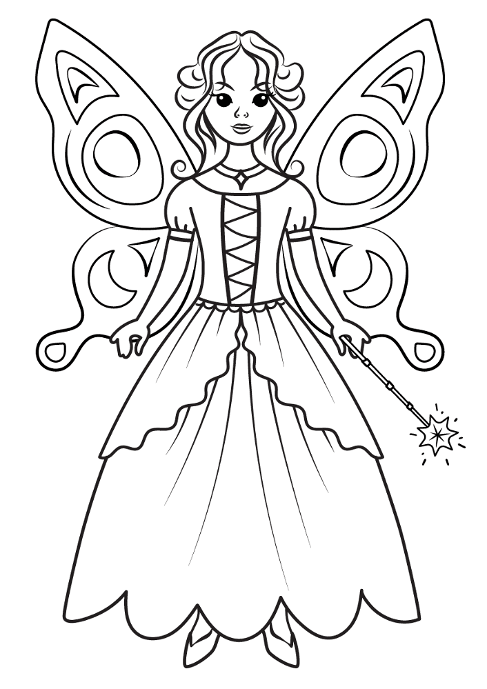 Desenho de Mágico para colorir e imprimir: número 4