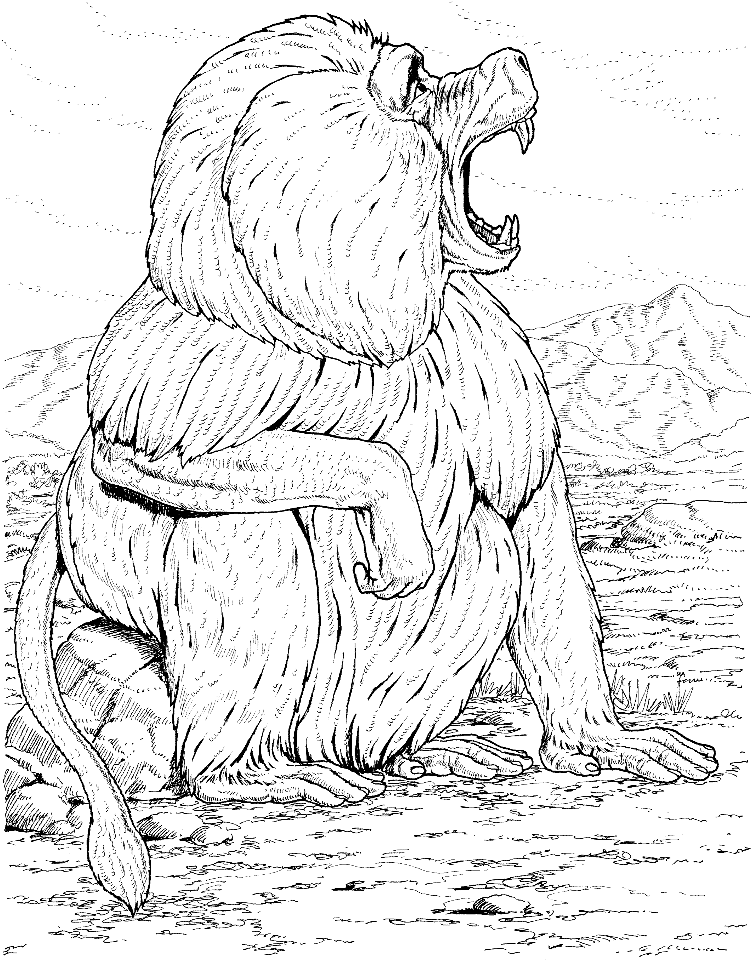 Desenho de Mamíferos para colorir e imprimir: número 1