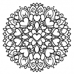 Desenho de Mandala para colorir e imprimir: número 12