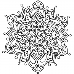 Desenho de Mandala para colorir e imprimir: número 13