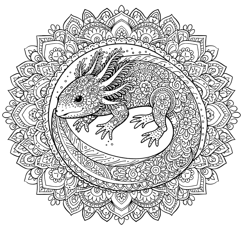 Desenho de Mandala para colorir e imprimir: número 23
