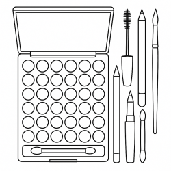 Desenho de Maquiagem para colorir e imprimir: número 2