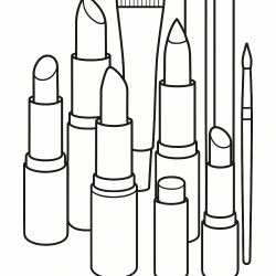 Desenho de Maquiagem para colorir e imprimir: número 3