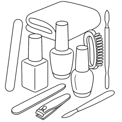 Desenho de Maquiagem para colorir e imprimir: número 5