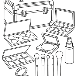 Desenho de Maquiagem para colorir e imprimir: número 6