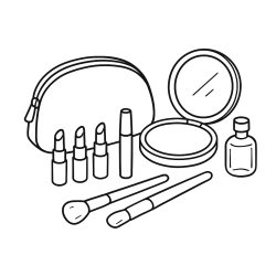 Desenho de Maquiagem para colorir e imprimir: número 7