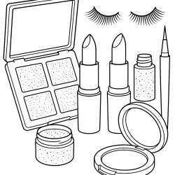 Desenho de Maquiagem para colorir e imprimir: número 8