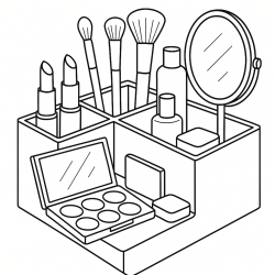 Desenho de Maquiagem para colorir e imprimir: número 10