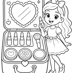 Desenho de Maquiagem para colorir e imprimir: número 14