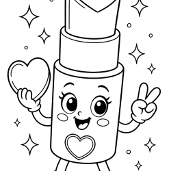 Desenho de Maquiagem para colorir e imprimir: número 18