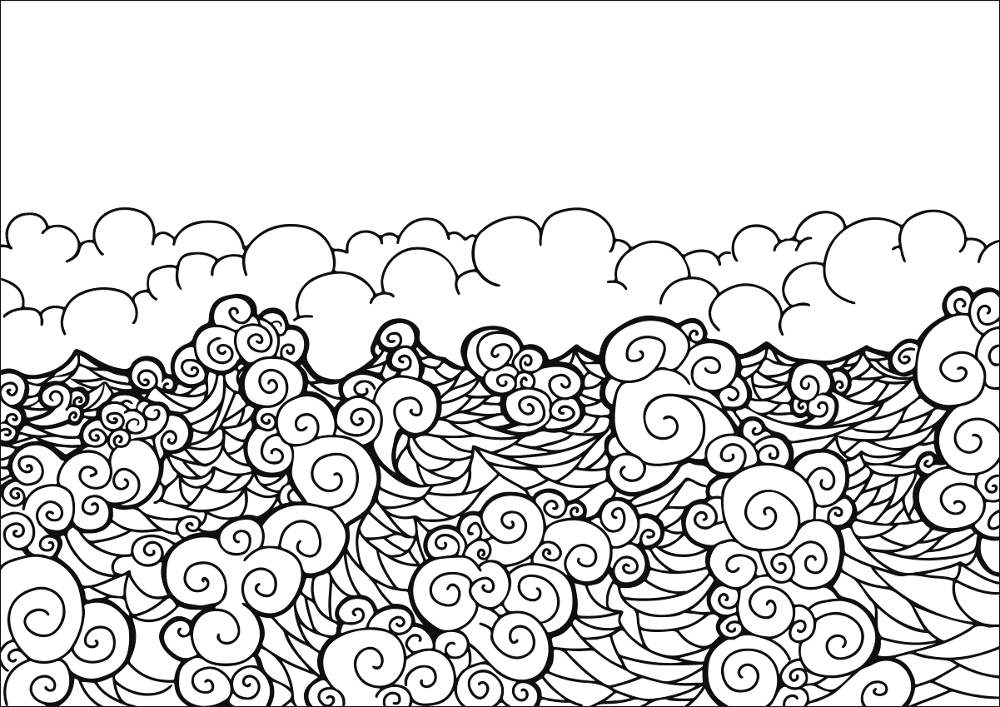 Desenho de Mar para colorir e imprimir: número 13