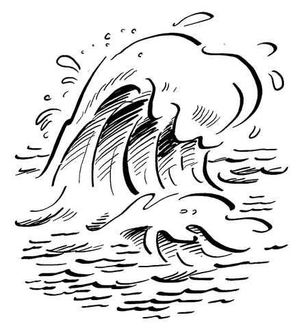 Desenho de Mar para colorir e imprimir: número 17