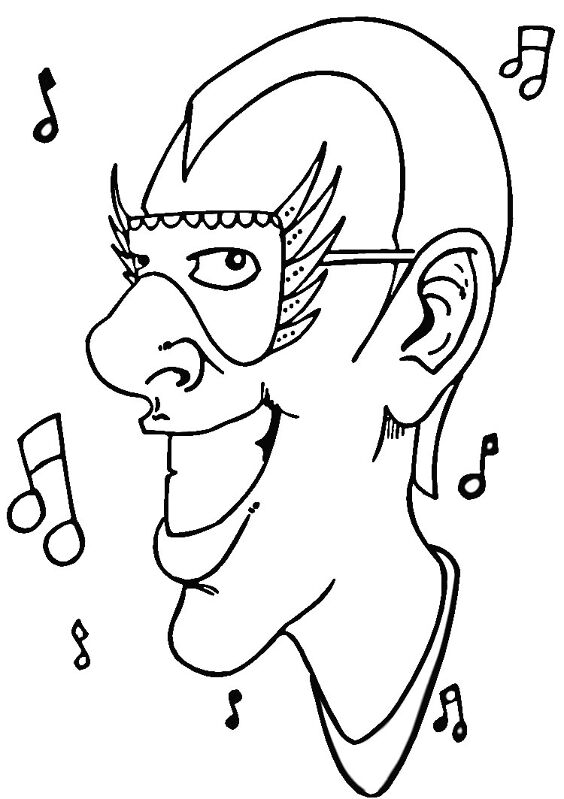Desenho de Mardi Gras para colorir e imprimir: número 4