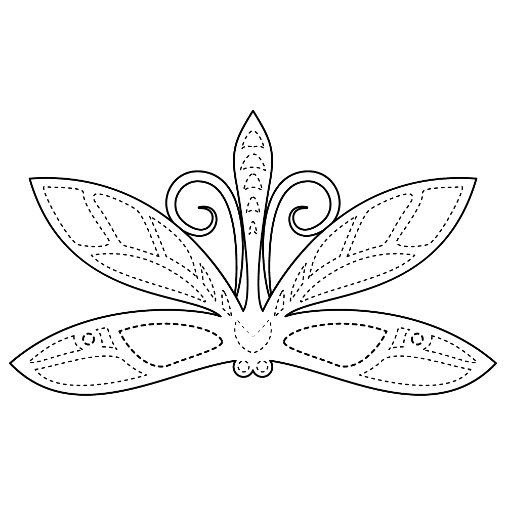 Desenho de Mardi Gras para colorir e imprimir: número 8