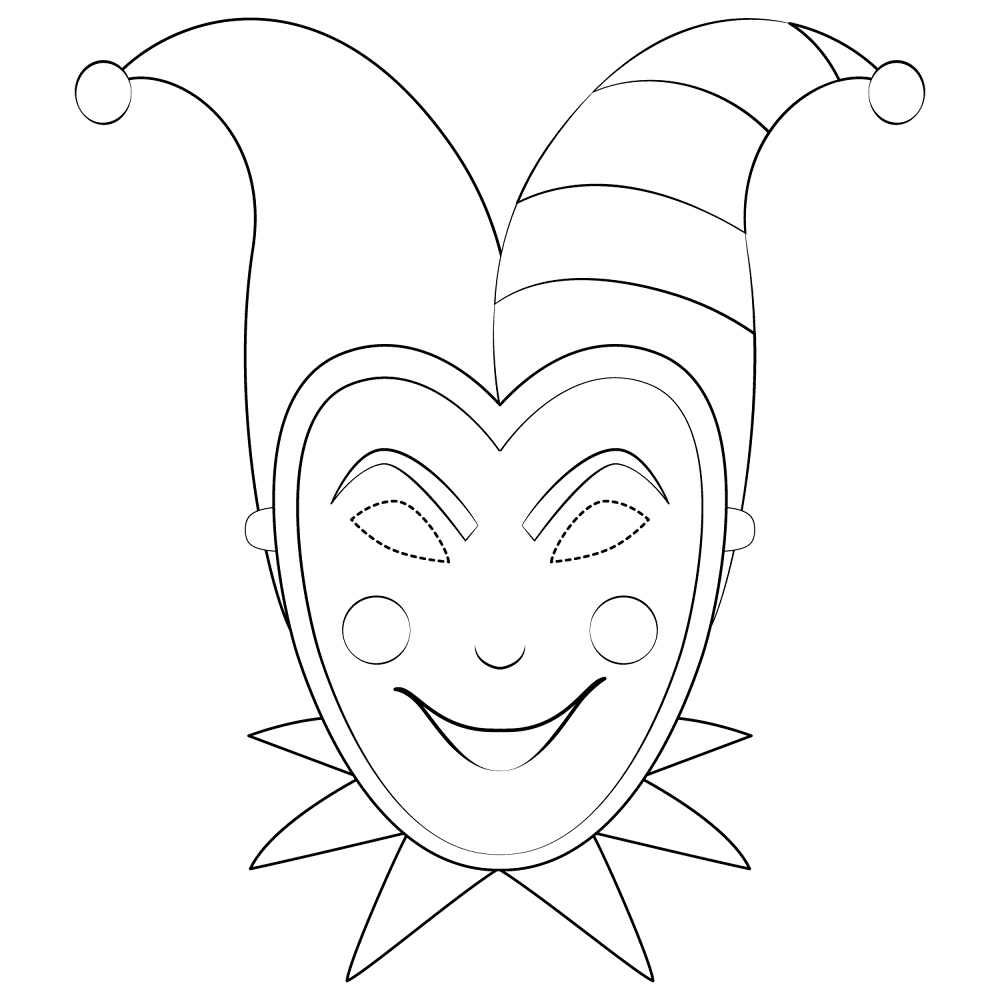 Desenho de Mardi Gras para colorir e imprimir: número 12